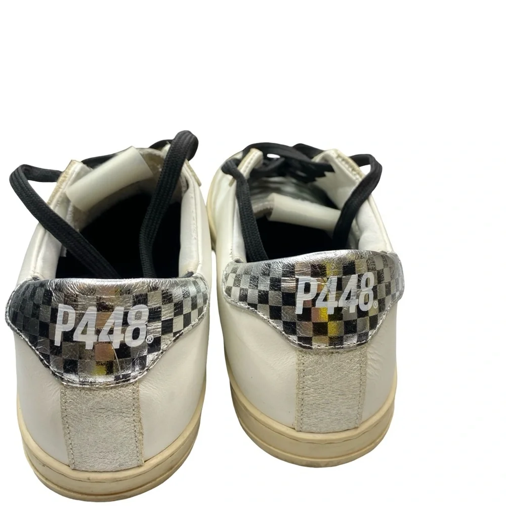 P448 Men's White and Black Sneakers